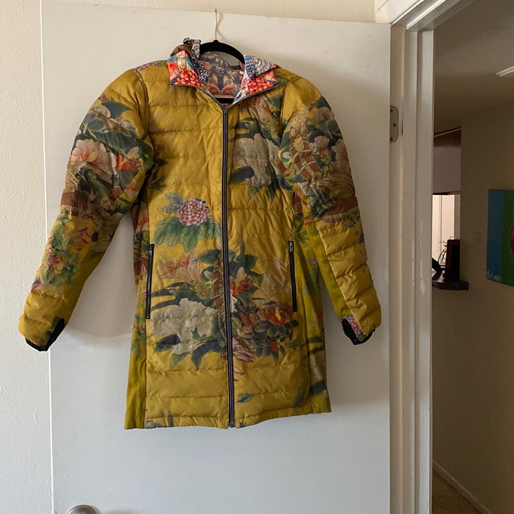 Johnny Was long reversible puffer coat